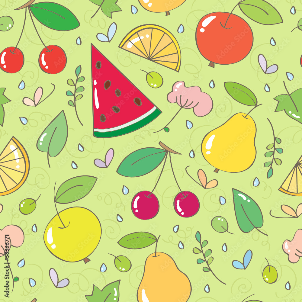 Seamless pattern with fruits and berries Seamless pattern with fruits and berries