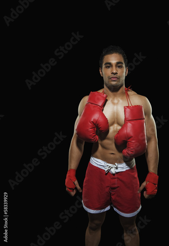 Portrait of a male boxer standing © imagedb.com