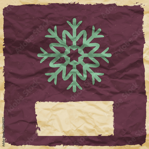 Snowflake on a vintage background