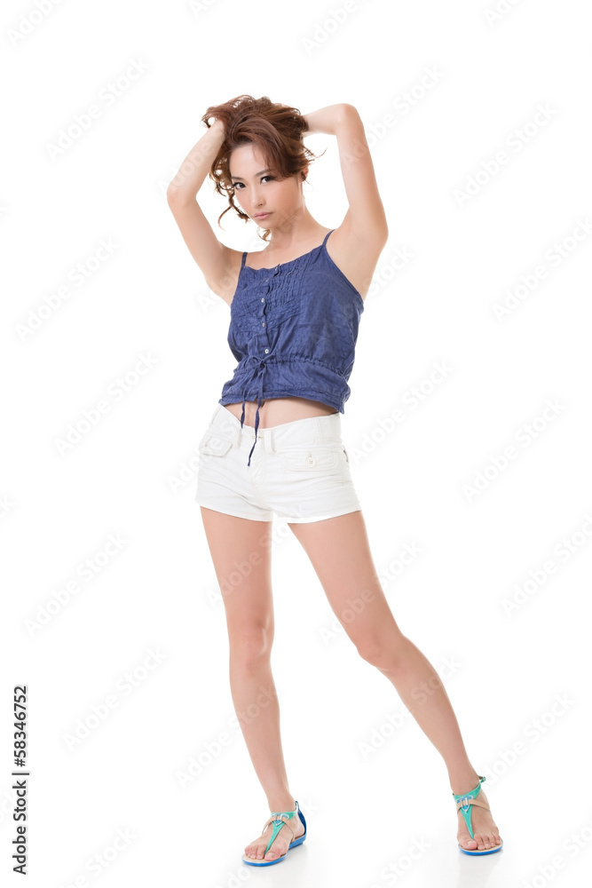 Portrait of attractive posing young asian woman Portrait of attractive posing young asian woman