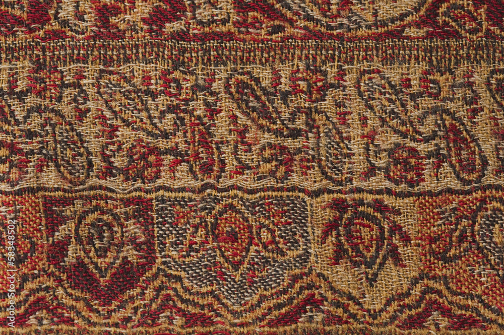 Close-up of floral pattern on a fabric Close-up of floral pattern on a fabric