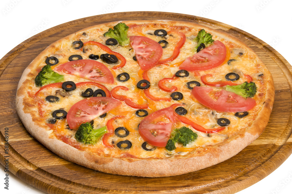 cooked pizza with mushrooms and mozzarella cooked pizza with mushrooms and mozzarella