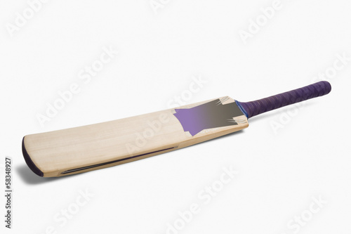 Close-up of a cricket bat