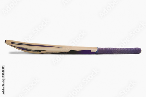 Close-up of a cricket bat