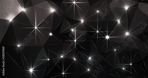 Black Abstract Polygonal Background