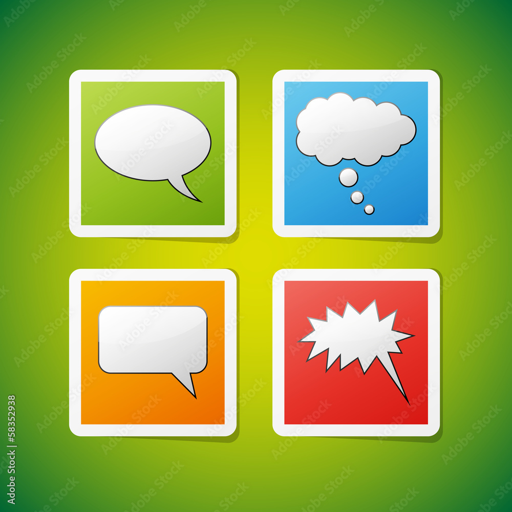 Vector speech bubbles icons