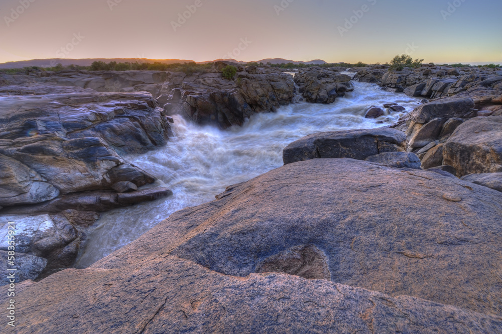 Obraz premium Orange River at Augrabies Gorge, Northern Cape, 