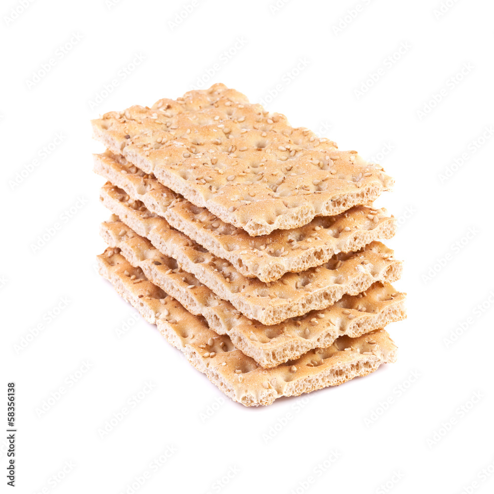 crispbread isolated on white crispbread isolated on white