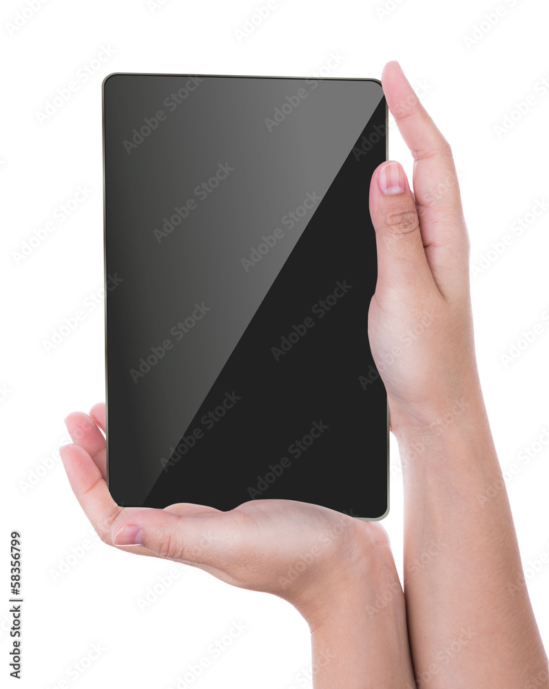 Hand holding mobile smart phone Hand holding mobile smart phone