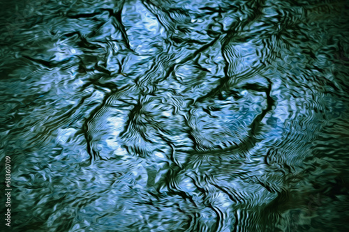 painted dark blue water surface