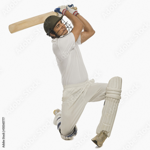 Valokuva Cricket batsman playing a cover drive
