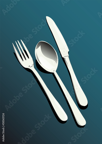 fork, spoon and knife