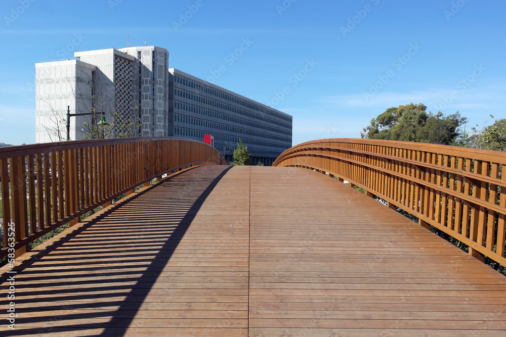 Wood bridge, Lisbon, Portugal