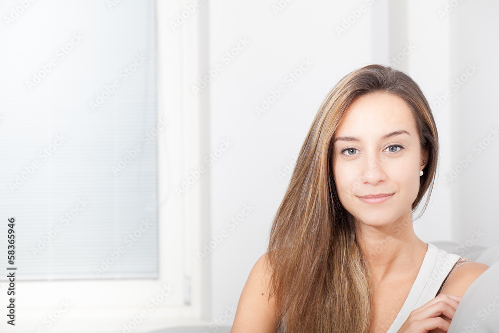 Young woman portrait, smiling