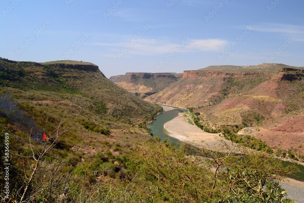Panoramic view of Blue Nile valley