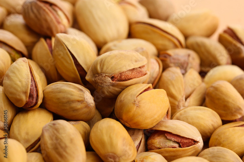 tasty pistachio nuts, close up