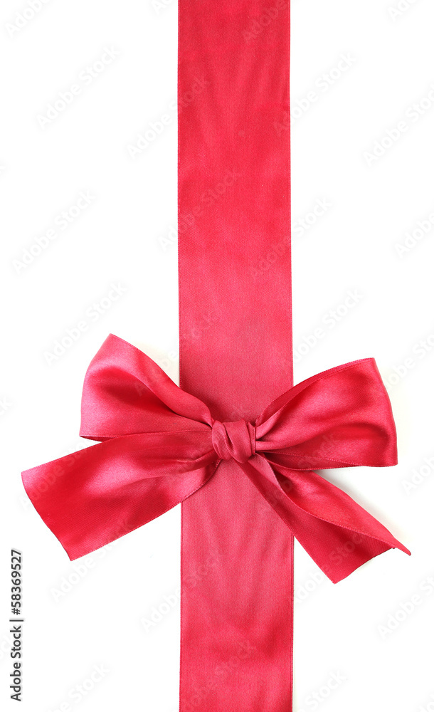 Color gift satin ribbon bow, isolated on white Color gift satin ribbon bow, isolated on white