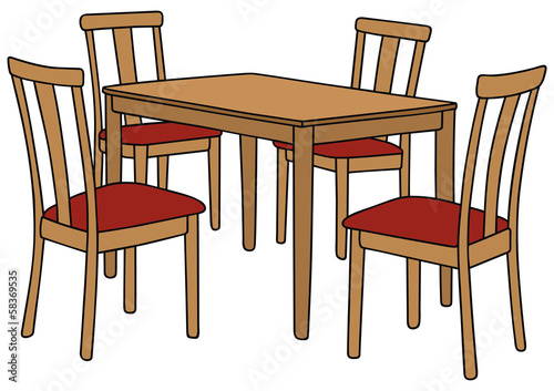 table and chairs