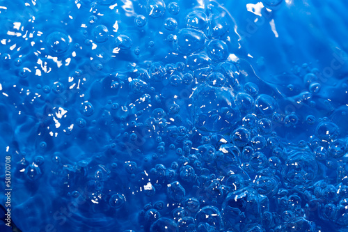 blue bubbling water as background