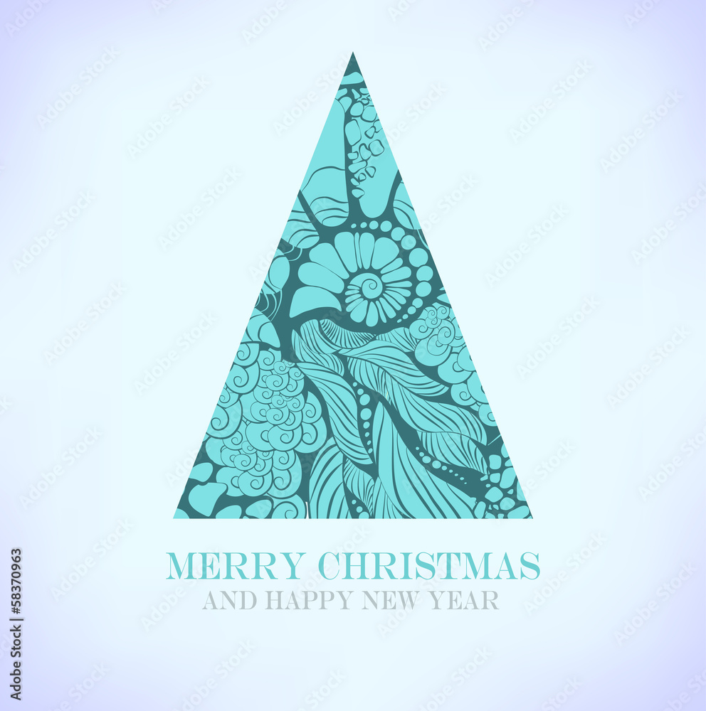 Christmas Greeting Card Stock Vector | Adobe Stock
