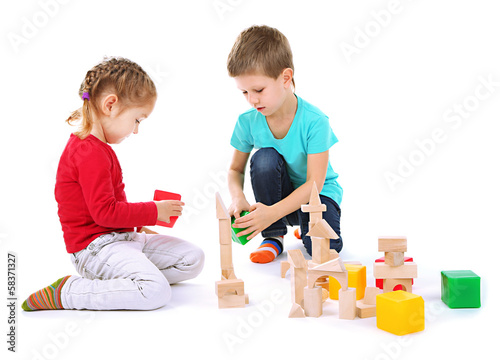 Little children isolated on...