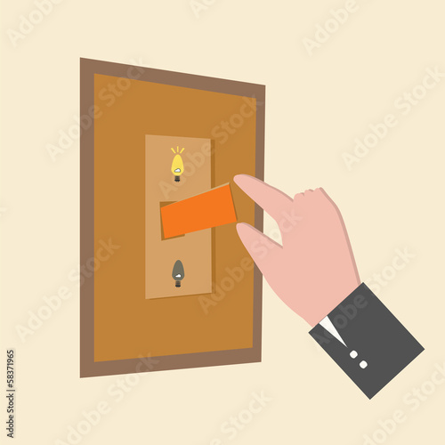 Finger Pressing On/Off A Light Switch
