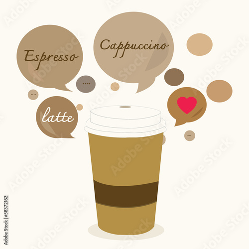 Coffee cup with love