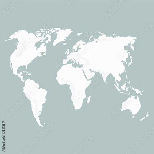Fototapeta Naklejka Na Ścianę i Meble -  World Map isolated - vector illustration