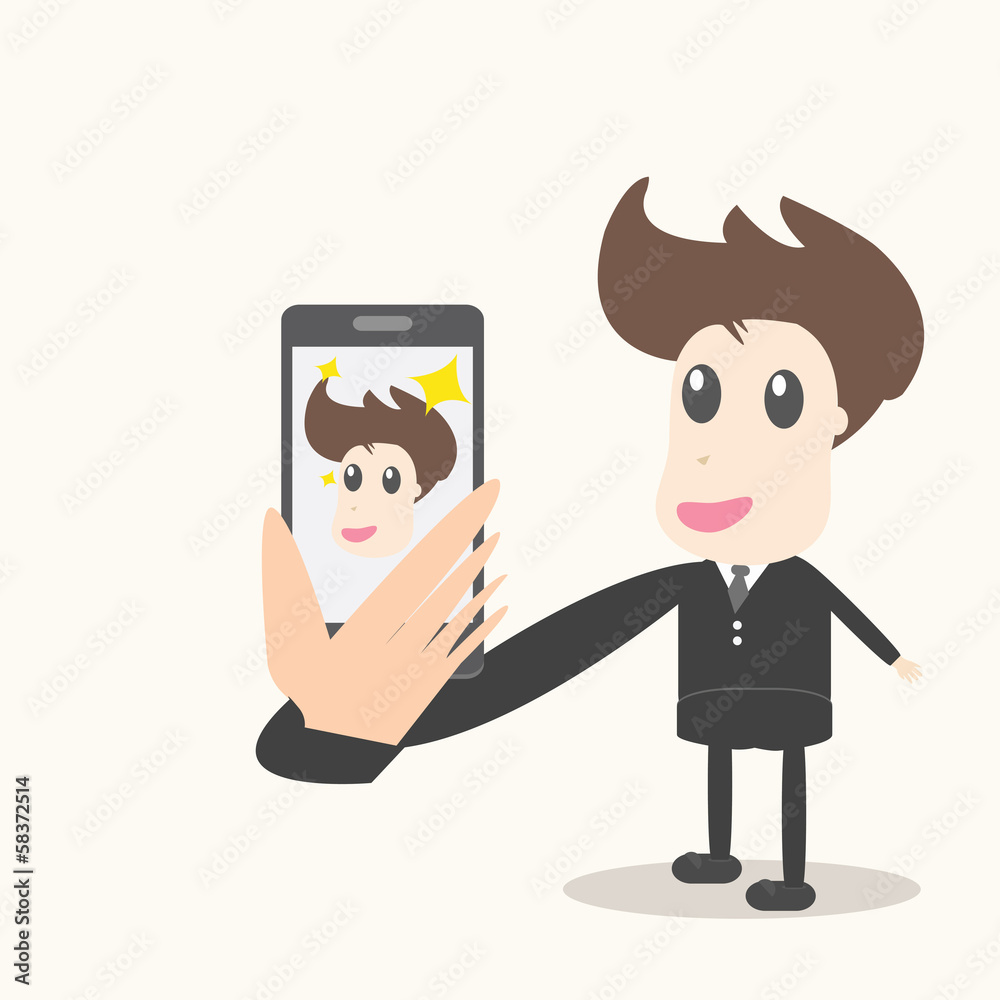 Taking a photo with mobile phone camera,businessman Taking a photo with mobile phone camera,businessman