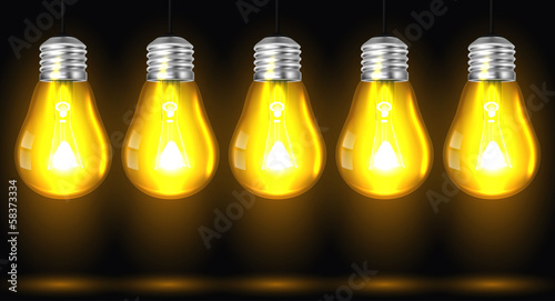 Idea concept on black background