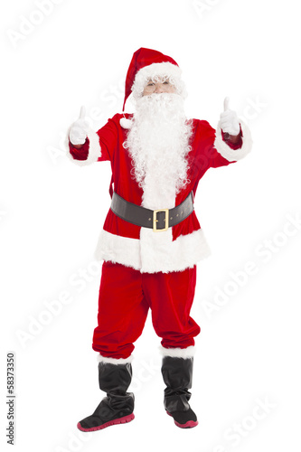 merry Christmas Santa Claus with thumb up