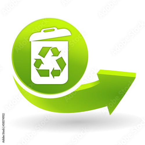 recyclage sur symbole vert