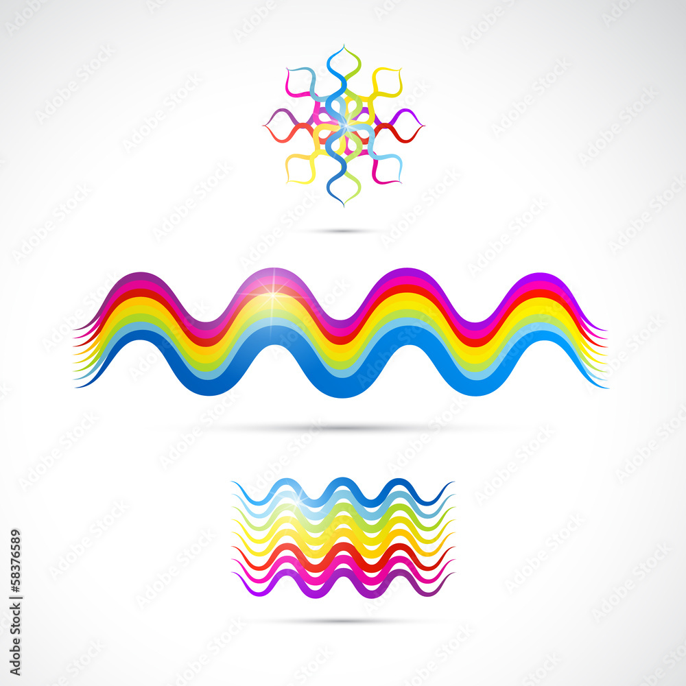 Obraz premium Colorful abstract vector shapes