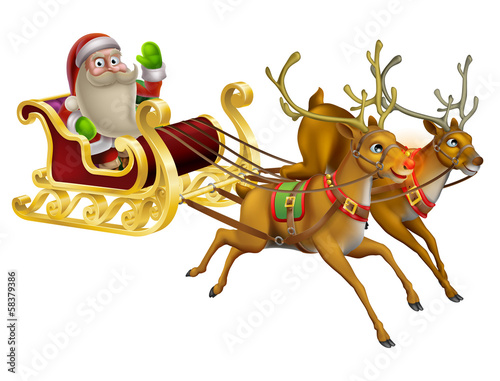 Santa Claus Christmas Sleigh