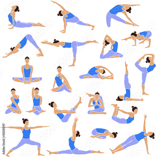 Yoga set icons