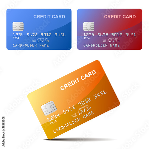 Realistic vector Credit Card