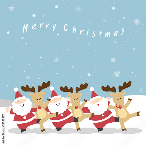 Santa and Reindeer Christmas © thailerderden10