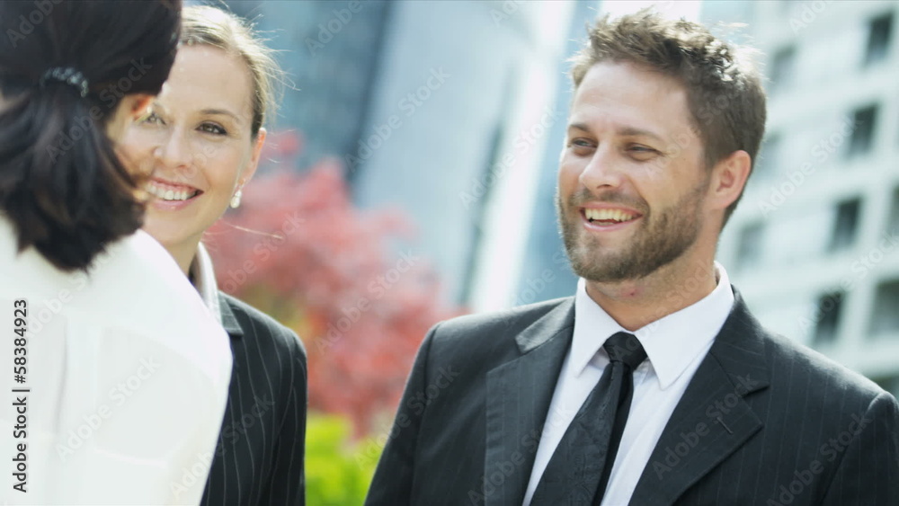 Male Female Multi Ethnic Business People Handshake Male Female Multi Ethnic Business People Handshake
