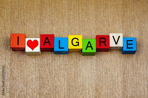 I Love Algarve - sign series for travel locations