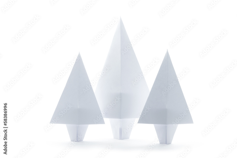Fototapeta premium origami christams tree