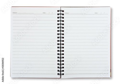 blank lined notebook