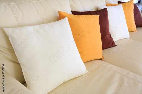 close up of Decorative pillow natural Fabric