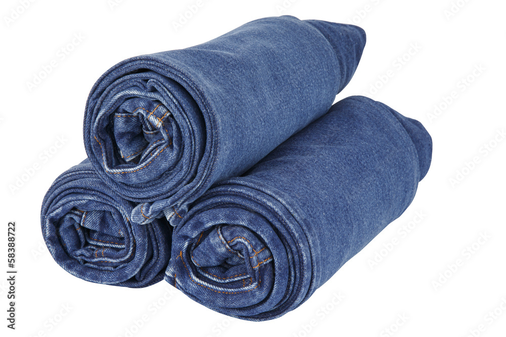 lot of blue jeans isolated on white background lot of blue jeans isolated on white background