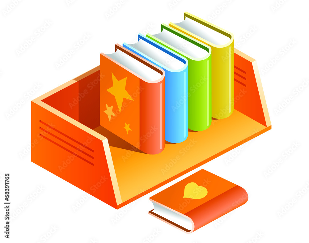 books on shelf
