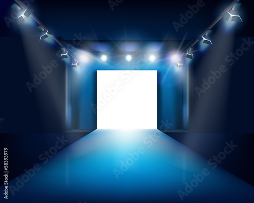 Fashion stage.  Vector illustration.