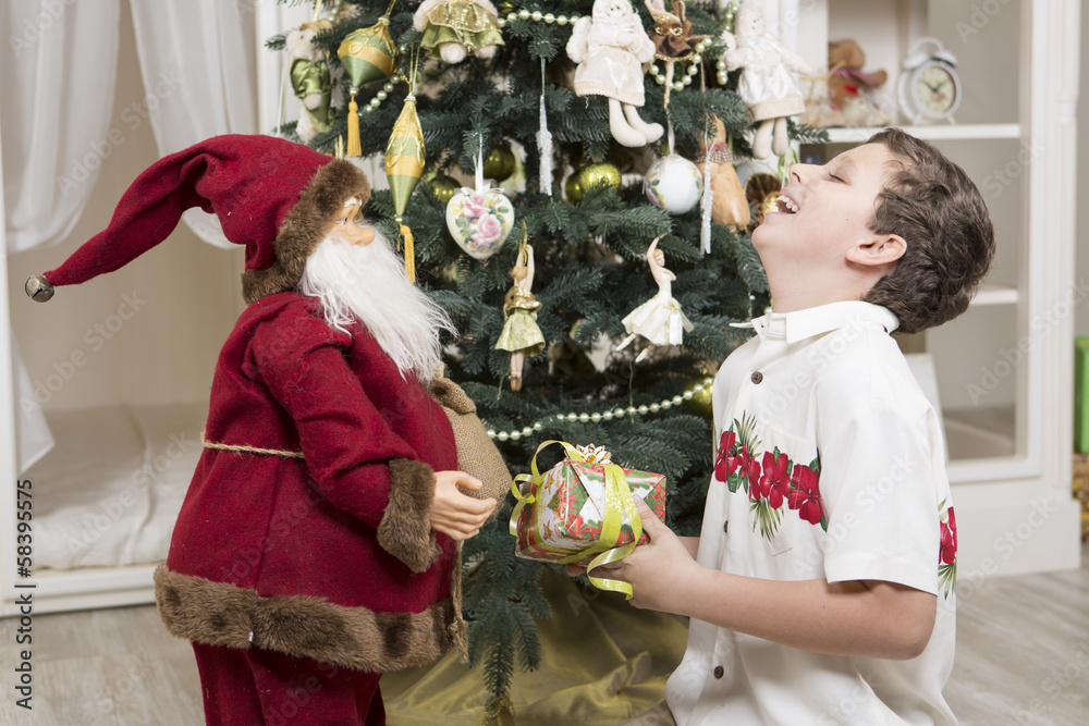 Obraz premium Laughing out loud with Santa Clause