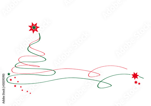 christbaum - rot - grün