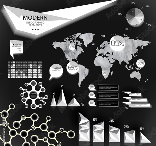 Modern elements of info graphics