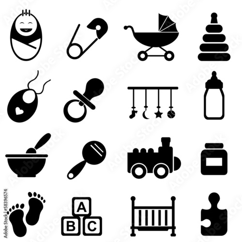 Baby and birth icons
