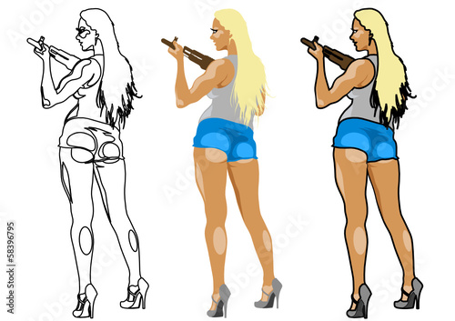 Woman gun